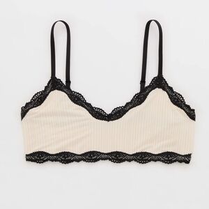 Aerie Superchill Modal Lace Trim Bralette